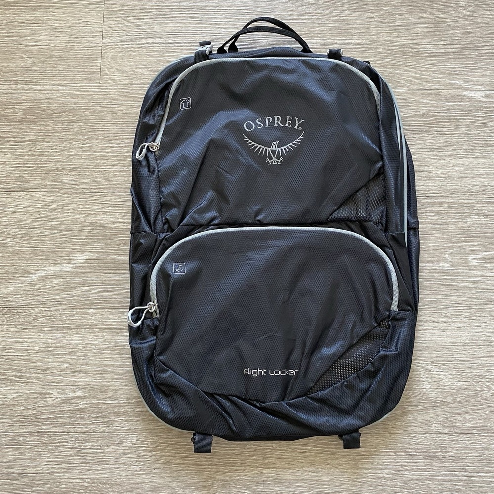 Osprey Flight Locker Travel Bag 2-Piece Carry On Luggage Packing System Black